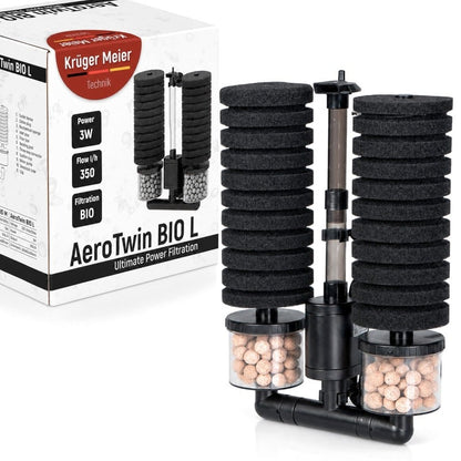 Kruger Meier AeroTwin BIO L — filtre interne à éponge avec biofiltration