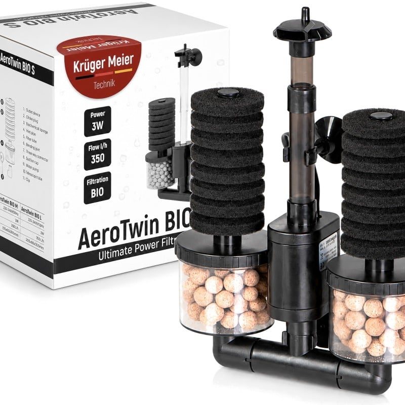 Kruger Meier AeroTwin BIO S — filtre interne à éponge avec biofiltration