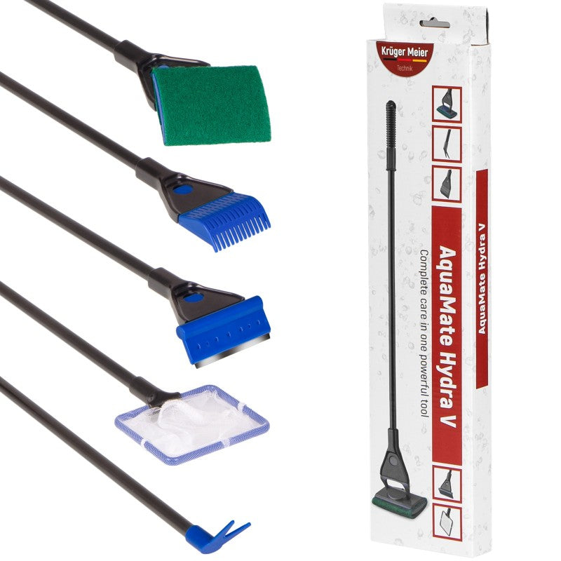 Kruger Meier AquaMate Hydra V - grattoir et nettoyeur pour aquarium 5 en 1