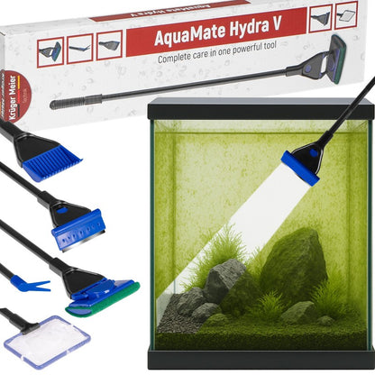 Kruger Meier AquaMate Hydra V - grattoir et nettoyeur pour aquarium 5 en 1